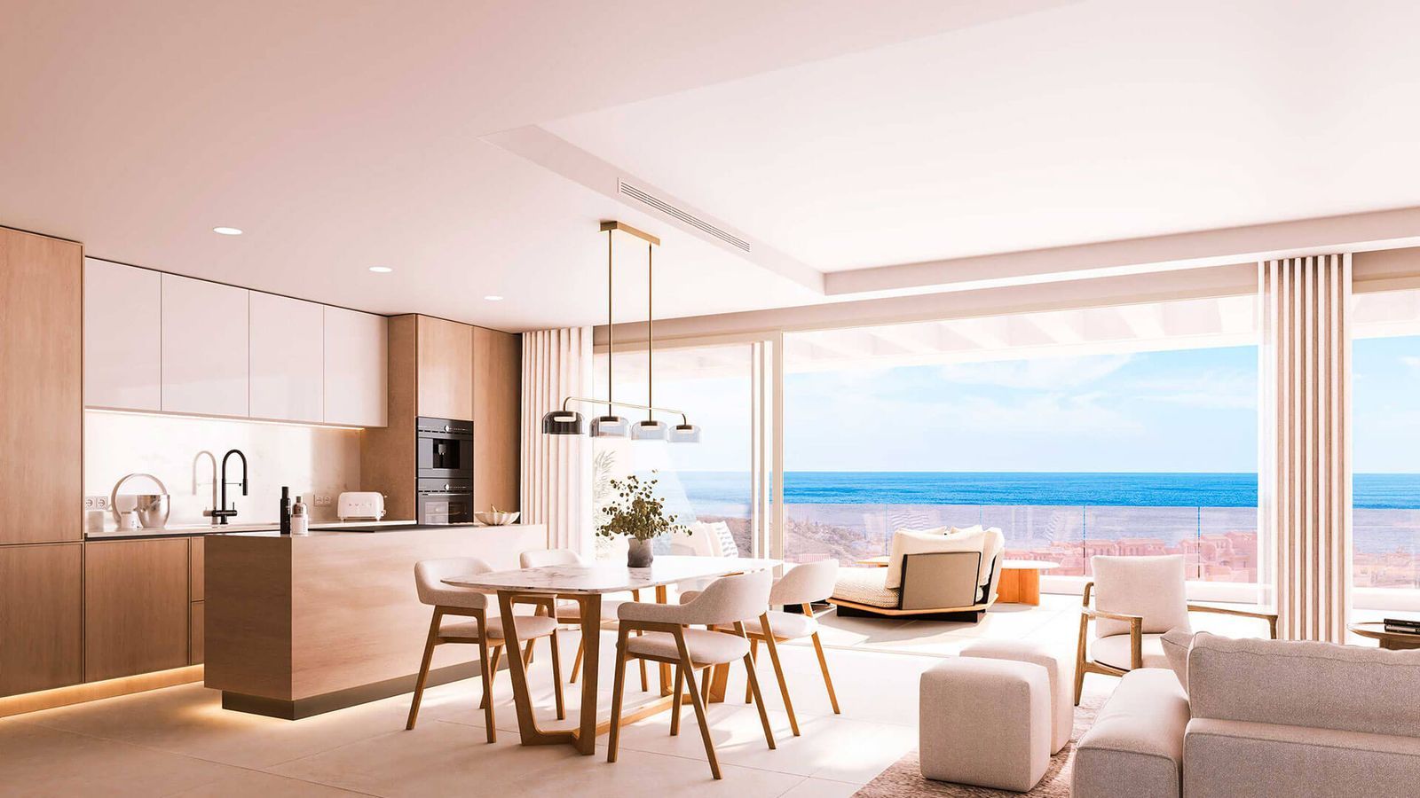 Modern appartement in Estepona met uitzicht op zee